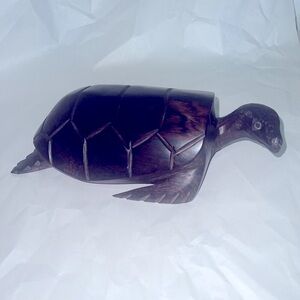 VTG Mexican American Ironwood Carved Turtle Tortuga Statue Sculpture Artwork